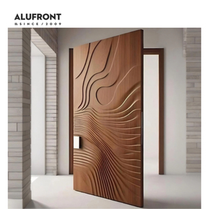 <span class=keywords><strong>Puerta</strong></span> Principal de <span class=keywords><strong>Entrada</strong></span> Pivotante de Aluminio Sólido Impermeable y Personalizada de ALUFRONT, Anti-robo, para Exteriores, para Villa - Product Image 5