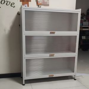 <span class=keywords><strong>Meuble</strong></span> de cuisine personnalisé en acier anti-poussière pour <span class=keywords><strong>micro</strong></span>-ondes, étagère blanche, buffet, armoires de rangement domestiques pour la cuisine - Product Image 4