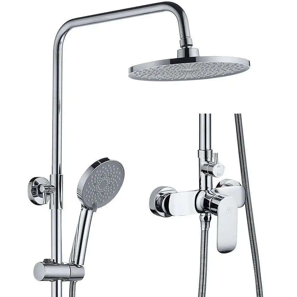 Gun Metal Black Concealed Commercial Price Device Hot And Cold Water Mixer Valve Brass Rain Shower Faucet Set Combo