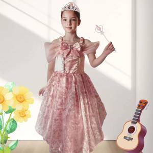 Nouvelle arrivée MS, costume pour enfants, fête de carnaval, cadeau d'anniversaire, jolie robe de princesse rose pour fille - Product Image 2