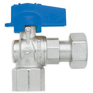 วาล์วบอลแบบตัวเมีย 1/2 x 1/2 นิ้ว DN 10 PN 10 พร้อมน็อตแบบหมุนได้สำหรับเติมของเหลว - Product Image 1