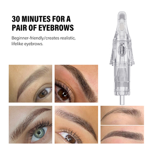 Fournitures de tatouage permanent NUOJO 0,18 mm 1RL 3RL 5XF 7F 14U Cartouches de liner 316 Acier inoxydable PMU Aiguille de tatouage jetable - Product Image 2