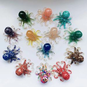 Hot-<strong>Selling</strong> Natural Crystal <strong>Stone</strong> <strong>Jade</strong> Gravel Cute Ocean Octopus Squid Animal Home Decoration Ornaments Handicrafts Craft - Product Image 1