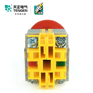 Botón de Parada de Emergencia Tengen de 22 mm con Bloqueo Automático, Cabeza de Hongo, Protección IP40 - Product Image 2