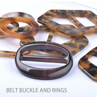 Boucles rondes en résine plastique sans nickel, motif écaille de tortue, idéales pour les hauts de bikini et les maillots de bain Bosylon