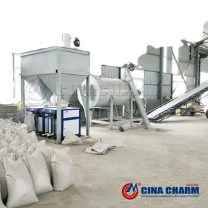 Production Line Supplier Simple Mix Manufacturing Semi-automatic Mixing Plant Equipment Station Mixer Dry Mortar Machines Price