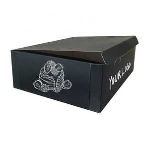 Emballage de cupcake/tarte boîte noire en carton grande boîte à pâtisserie avec <span class=keywords><strong>6</strong></span>/12 insertion boulangerie récipient à emporter pour biscuit Cupcakes tarte - Product Image 2