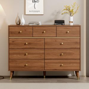 <strong>Drawers</strong> Dresser for Bedroom, <strong>Tall</strong> Rustic Modern Chest <strong>of</strong> <strong>Drawers</strong> with Natural Texture, Storage Dressers Organizer for Bedroom - Product Image 1