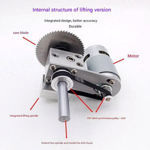 Sierra Circular Eléctrica Portátil Mini de Escritorio 220V/110V para Bricolaje y Carpintería, Estilo Horizontal, Componentes de Motor - Product Image 5
