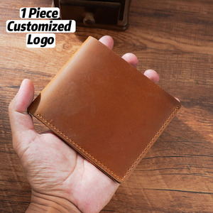 Bolso de tarjeta de visita de patrón sólido de cuero de vaca de alta calidad para hombres con soporte para boletos para <span class=keywords><strong>adolescentes</strong></span> billetera corta - Product Image 2