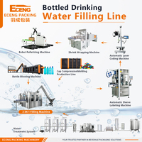 Ligne d'embouteillage d'eau personnalisée 12000 BPH, taille de bouteille flexible 500 ml-2 L, pour nouvelle entreprise d'eau en bouteille, support clé en main