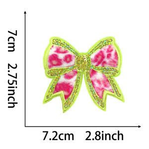 Grosir lucu Glitter busur bordir payet besi pada <span class=keywords><strong>patch</strong></span> kustom barat <span class=keywords><strong>patch</strong></span> untuk pakaian tas dekorasi - Product Image 6