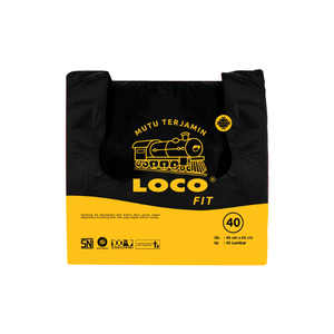 LOCO Fit ブラックプラスチックバッグは、食品、果物、その他の必需品を保管するための実用的で耐久性のあるソリューションです。 - Product Image 2