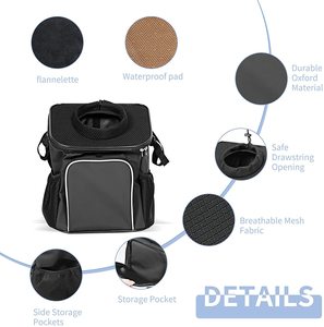 Pet taşıyıcılar sırt çantası bisiklet sepeti köpek geri paketi seyahat çantası özel evcil hayvan seyahat çantası köpek hafta sonu seyahat seti Pet Tote organizatör - Product Image 2