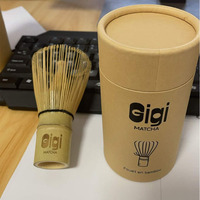 Fouet à Matcha Bai Benli Personnalisé avec Logo, 100 Brins Chasen, en Tube en Papier Kraft pour Poudre de Matcha