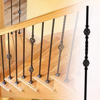 Forgé ornemental balustrade en fer forgé