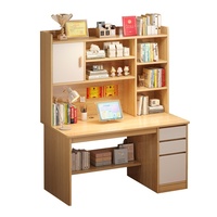 Muebles de Arte de escena, escritorio de computadora, estantería integrada, diseño ecológico de madera maciza Simple moderno para el aprendizaje del dormitorio del estudiante
