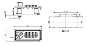 4 अंकों के साथ सुरक्षित ताला मास्टर कुंजी यांत्रिक ताले उपयोग स्टील फर्नीचर फाइलिंग कैबिनेट लाकर्स जिम - Product Image 5