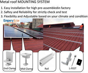 Giá cả cạnh tranh thép hợp kim mái nhà-Cài đặt năng lượng mặt trời bảng điều khiển gắn khung PV năng lượng mặt trời hệ thống khung mô-đun khung - Product Image 6