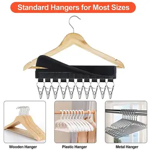 Wholesale Hook Loop 10 Clips Hat Organizer Holder For Hanger