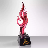 Trophée en cristal sur le thème Phoenix Rising From Ashes | Commémoration de l'honneur de la retraite | Reconnaissance d'entreprise | Gravure