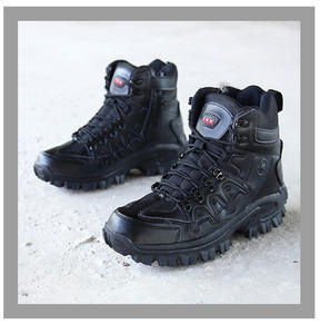 2021 वसंत और शरद ऋतु नई बड़े आकार काले डबल का सामना करना पड़ा ढेर के लिए सामरिक रेगिस्तान जूते पुरुषों - Product Image 3