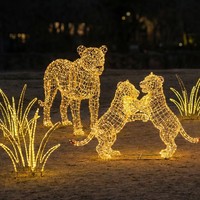 Decoración de Faroles para Parque de Atracciones de Animales, para Navidad, Uso en Interiores/Exteriores, Espectáculo de Luces para Parque Temático