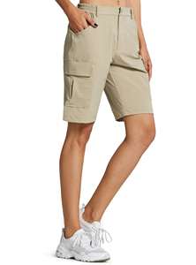 Pantaloncini Cargo da <span class=keywords><strong>donna</strong></span> alla moda <span class=keywords><strong>Bermuda</strong></span> da esterno ad asciugatura rapida con tasche da Golf Shorts leggeri da <span class=keywords><strong>donna</strong></span> - Product Image 4