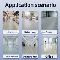 Peinture pour sols en ciment marbré améliorée, revêtement liquide époxy résistant à l'usure pour intérieur, application au pinceau, sable coloré auto-nivelant