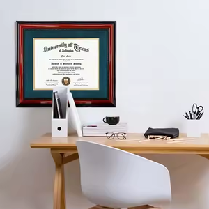 Marcos de Diploma de madera elegante Marco de Certificado de graduación de madera de cerezo A4 - Product Image 6