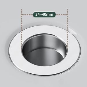 Grifo de lavabo antidesbordamiento con núcleo de latón, malla de filtro de drenaje tipo empuje para lavabo doméstico y producto de núcleo de calidad de Hotel - Product Image 6