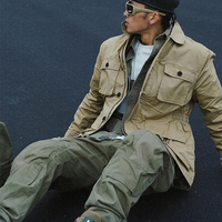 LULUSEN NOUVEAU Veste d'hiver et d'automne pour homme, vêtements de chasse en plein air, coupe-vent décontractée à manches longues pour homme