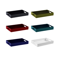 Plusieurs tailles de couleur Portable personnalisé rond carré vert bleu rouge doré plateau de service pour la Russie Caperdonich Avignonesi