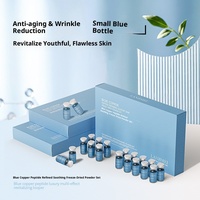 Poudre lyophilisée de peptide de cuivre bleu GHK-CU, tripeptide de cuivre, matière première cosmétique pour soins de la peau