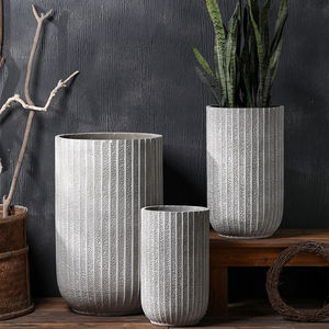 Maceta de hormigón grande Venta Macetas GRC Maceta Macetas altas de cemento Macetas de interior al aire libre - Product Image 1