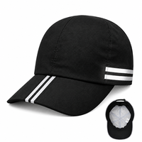 Groothandel op maat gemaakte logo zwarte reflecterende running cap sport baseball pet fabrieksprijs hoge zichtbaarheid atletische pet
