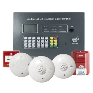 Asenware TUV Wireless Fire Alarm System Addressable Fire Alarm Control Panel Addressable 4 Loop Fire Alarm Control Panel