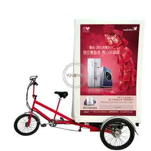 Customized Street Advertising Tricycle Electric Bicycle 3 Wheels Outdoor Promotion Bike for Sale