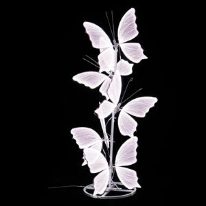 Luces Decorativas para Escenarios de Boda, Lámparas con Forma de Mariposa, Columna Tridimensional, Alas de Tul, Simulación de Mariposa, Lámpara de Camino. - Product Image 2
