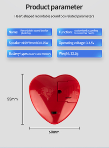 Tùy Chỉnh Abs Nhà Ở Loa Ghi Âm Heatbeat Âm Thanh Mô-đun Hình Trái Tim Bằng Giọng Nói Hộp Với Nút Đóng Cửa Cho Đồ Chơi Vật Nuôi - Product Image 4