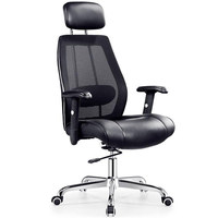 Chaise de patron ergonomique multifonctionnelle à dossier haut, réglable et pivotante, chaise d'ordinateur de bureau avec tissu en maille
