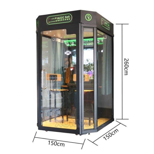 Fast Indoor Mini KTV Karaoke Booth Coin Operated Self-Service Music Reading and Singing Room