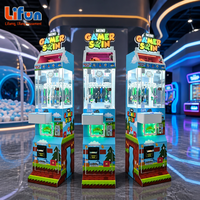 Игровой автомат LIFUN Mini Gamer Spin с 24 клипсами, монетоприемник, для ключей, подарков, стабильная работа, повышение дохода, аркадная игра