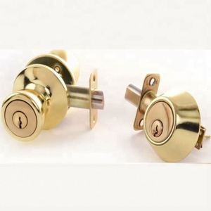 Ensemble de serrures de porte WEKIS en acier inoxydable finition chrome satiné, sans clé, ANSI Grade 2, avec bouton combiné, levier et pêne dormant, entraxe 60 mm - Product Image 5