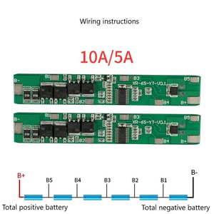 Sistema de Gestión de Baterías BMS 6S 5A, Placa de <span class=keywords><strong>Circuito</strong></span> de Protección de Baterías de Iones de Litio BMS 6S 22V 10A, Módulo PCB para Columpios para Bebés - Product Image 3
