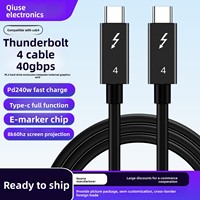 Câble de données Thunderbolt 4 compatible USB4/Thunderbolt 3, charge rapide 240W, USB-C 40 Gbps, mise en miroir vidéo 8K pour ordinateur externe
