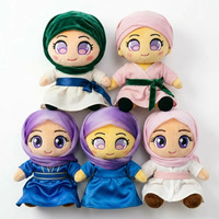 Poupée en peluche pour fille musulmane en coton doux OEM avec hijab amovible, jouet éducatif islamique, peluches personnalisées avec logo