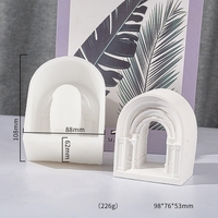 13973 décoration de la maison, personnalité européenne, arche, colonne romaine, plâtre, Sculpture, moules en Silicone, moule à bougie