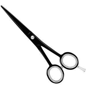 กรรไกรตัดผมมือขวา สแตนเลสอย่างดี คมกริบ ด้ามจับยางตรง คุณภาพสูง - Product Image 1