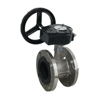 RDNT katup kupu-kupu Flanged Grade Industri SS304 dengan cakram segel EPDM